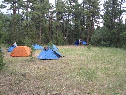 A campsite at Carson Meadows